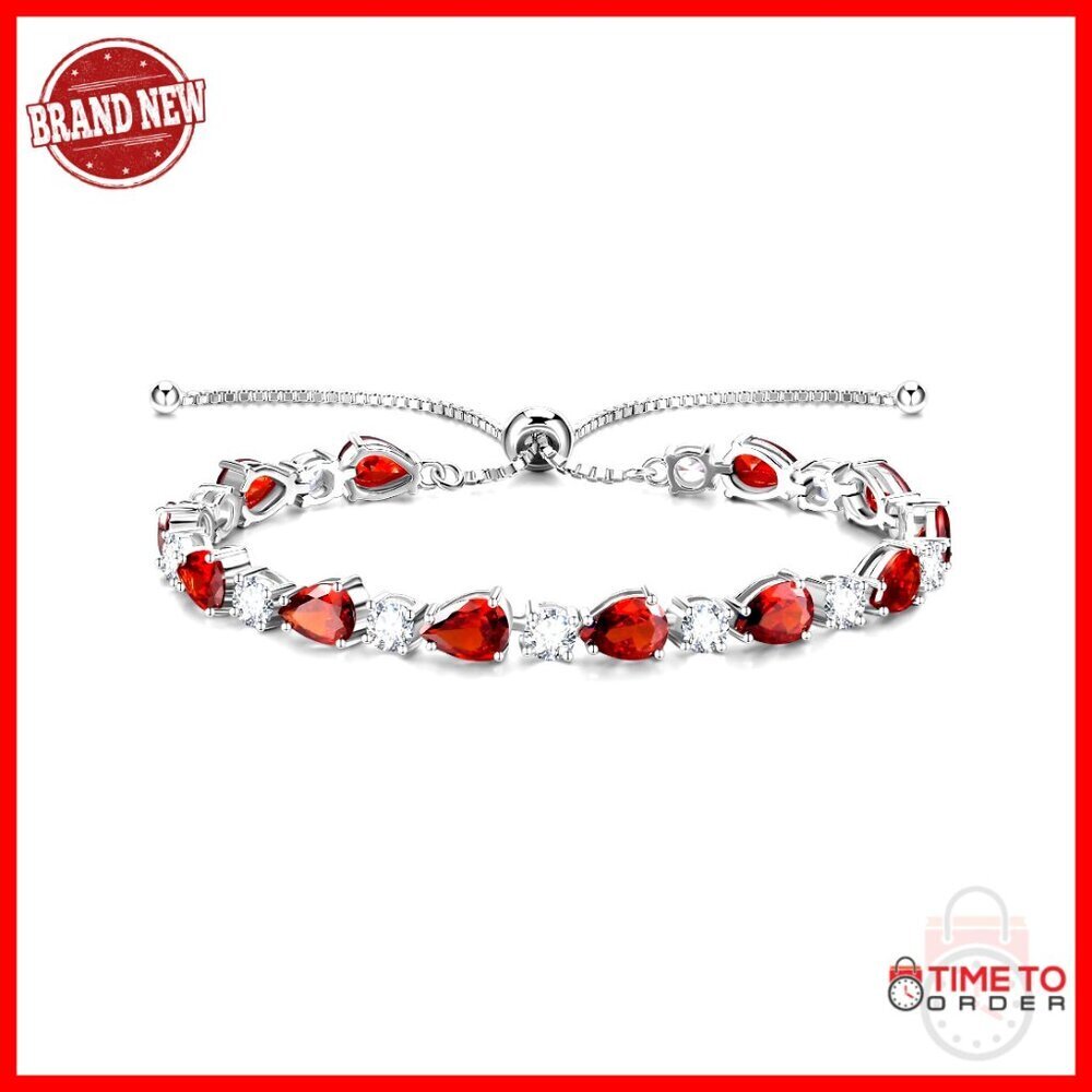 Sterling Silver Tennis Bracelet Elegant Adjustable Bolo Fine Jewelry Gift